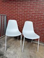 Witte Eetkamerstoelen (2) van Loods5, Huis en Inrichting, Stoelen, Ophalen, Kunststof, Twee, Wit