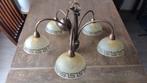 Vintage Kroonluchter met 5 Armen, Huis en Inrichting, Ophalen of Verzenden, Gebruikt, Glas, Vintage