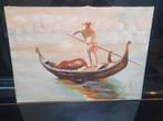 schilderij op doek Venetie Italie gondel gesigneerd, Antiek en Kunst, Kunst | Schilderijen | Klassiek, Ophalen