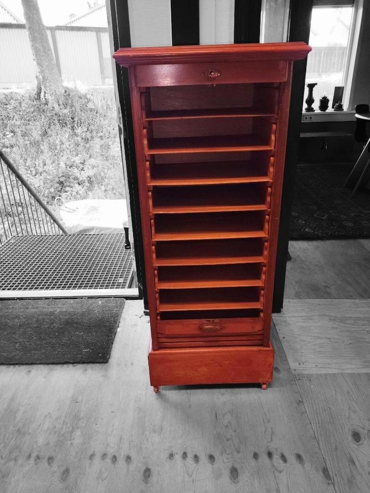 Antieke rolluikast, Huis en Inrichting, Kasten | Roldeurkasten en Archiefkasten, Gebruikt, Minder dan 100 cm, 50 tot 100 cm, 25 tot 50 cm