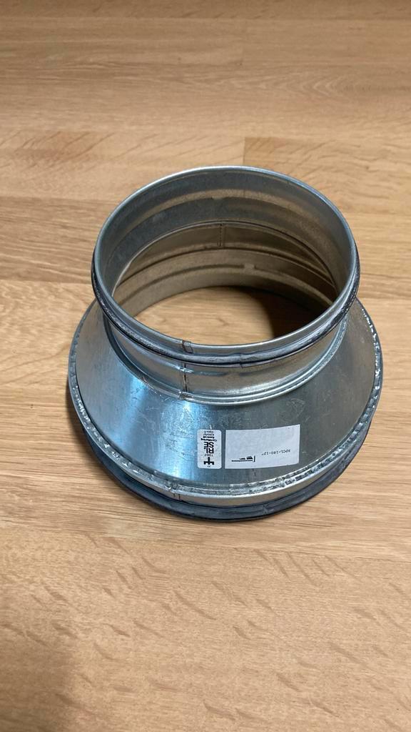 Verloop spirobuis 180-125 en 150-125, Doe-het-zelf en Verbouw, Buizen en Afvoer, Zo goed als nieuw, Overige typen, Pvc, Minder dan 2 meter