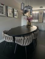 Eettafel Ovaal 8 Stoelen Custom made poot, 100 tot 150 cm, 200 cm of meer, Ophalen of Verzenden, Zo goed als nieuw