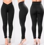 Zwarte dames compressie legging / fitness sport hoge taille, Kleding | Dames, Maat 38/40 (M), Verzenden, Zwart, Nieuw