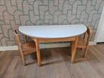 Ronde vintage speeltafel te koop., Huis en Inrichting, Tafels | Sidetables, Gebruikt, 50 tot 100 cm, Rond, Ophalen of Verzenden
