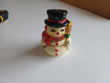 Oude kerst kaars sneeuwpop  beschikbaar voor biedingen