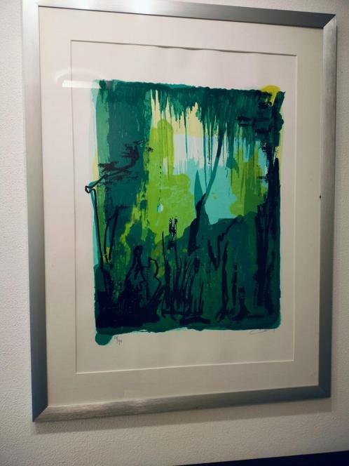 Carry Tefsen Actrice Green Forrest Zeefdruk, Antiek en Kunst, Kunst | Litho's en Zeefdrukken, Ophalen of Verzenden