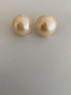 Parel oorbellen clips met zilverkleurige of goudclip, Ophalen of Verzenden, Nieuw, Goud, Overige materialen