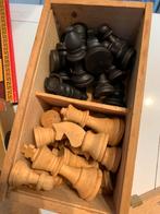 Oude houten schaak stukken, Hobby en Vrije tijd, Gebruikt, Ophalen of Verzenden