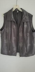 Bodywarmer grijs met bloemen, Ophalen of Verzenden, Gedragen, Maat 46/48 (XL) of groter, Grijs
