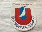 Utrecht Gastprovincie HISWA '87 Sticker, Ophalen of Verzenden, Gebruikt, Overige typen