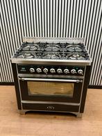 Luxe Boretti Majestic Fornuis antraciet/chroom 91x70 cm, Witgoed en Apparatuur, Fornuizen, Fornello Esperta, Ophalen of Verzenden