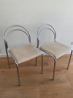 2 postmoderne eetkamerstoelen - Vintage, Italië, jaren 1980., Ophalen, Zo goed als nieuw, Stof, Twee