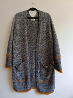 Noa Noa Vest Gebreid Grijs Mosterd Accent - Maat S, Maat 36 (S), Grijs, Gedragen, Verzenden