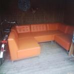 retro kunstleer modulaire tuinbank, Tuin en Terras, Tuinbanken, Ophalen, Gebruikt