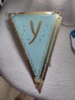 Babyshower vlaggetjes blauw Baby Boy, Diversen, Vlaggen en Wimpels, Ophalen of Verzenden, Zo goed als nieuw