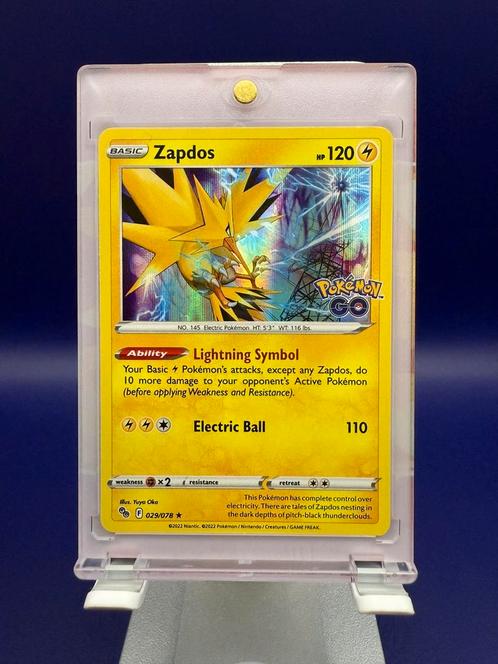 Zapdos - Holo - Pokémon GO 029/078, Hobby en Vrije tijd, Verzamelkaartspellen | Pokémon, Zo goed als nieuw, Losse kaart, Verzenden