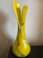 Unieke Simais vaas - handwerk, geel, 45cm, Ophalen of Verzenden