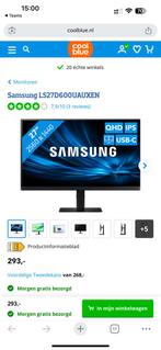 Samsung 27” QHD Monitor – LS27D600UAUXEN (NIEUW, in doos), Computers en Software, Monitoren, Ophalen, IPS, Nieuw, Quad HD (2K)