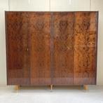 Mid-century vintage royale 4 deurs kledingkast Wengé gloss, Ophalen, Gebruikt, Overige materialen, Vintage mid-century