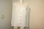Elisabetta Franchi witte blouse gouden merk knopen IT 46