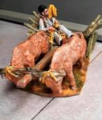 Keramiek Boer met Ossenkar - A. Massida C.A., Antiek en Kunst, Ophalen of Verzenden
