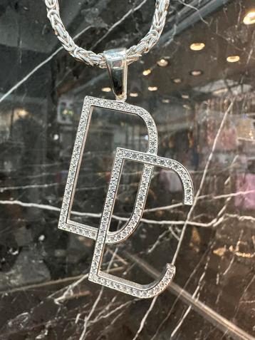 925 zilveren DC hanger met zirkonia  beschikbaar voor biedingen