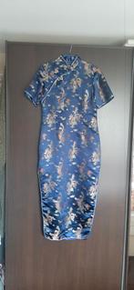 Lange chinese jurk maat m, Kleding | Dames, Jurken, Blauw, Zo goed als nieuw, Onder de knie, Ophalen