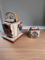 Antieke Mason's onderzetter, theepot, suikerpot, Antiek en Kunst, Antiek | Keramiek en Aardewerk, Ophalen