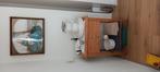 Grenen wastafel / commode, Ophalen, Gebruikt, Minder dan 150 cm, Minder dan 100 cm