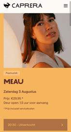 Kaartjes 5x MEAU in Caprera | zaterdag 3 augustus 2024, Tickets en Kaartjes, Concerten | Overige, Augustus, Drie personen of meer