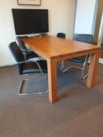 Massief houten tafel, circa 200x93,5, Zo goed als nieuw, Vijf personen of meer, Rechthoekig, 50 tot 100 cm