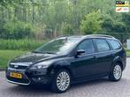 Ford Focus Wagon 1.8 Titanium Flexi Fuel/EERSTE EIG/AIRCO/CR, Auto's, Gebruikt, 4 cilinders, Zwart, Grijs