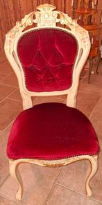 Antieke Louis XV Eetkamerset '50-'80 4 stoelen tafel kast, Huis en Inrichting, Ophalen, Gebruikt, Overige kleuren, Stof