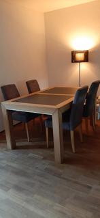 Eettafel set met 4 stoelen en salon tafel, Huis en Inrichting, Complete eetkamers, 4 tot 6 stoelen, Gebruikt, Ophalen