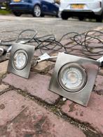 6 plafondspotjes gekoppeld en bedraad, Tuin en Terras, Buitenverlichting, Ophalen of Verzenden, Zo goed als nieuw