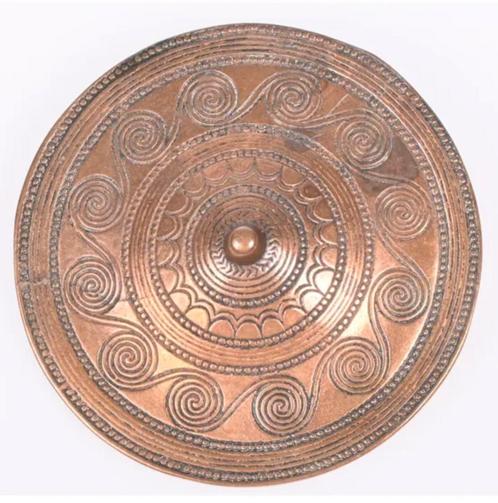 bronzen hanger of broche 6,5 cm Jens Erik Jensen jaren 60, Sieraden, Tassen en Uiterlijk, Antieke sieraden, Broche, Brons, Ophalen