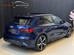 Audi A3 SPORTBACK 35 TFSI 3X S-LINE | PANO | MATRIX LED | KU, Auto's, Audi, 4 cilinders, 150 pk, Blauw, Leder en Stof