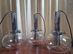 Vintage lampen 3 glazen kelken, Ophalen of Verzenden, Gebruikt, Minder dan 50 cm