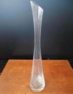 Glazen solifleur met schuine bovenkant, 20 cm hoog, Minder dan 50 cm, Glas, Ophalen of Verzenden, Zo goed als nieuw