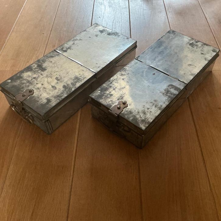 2 x metalen Lips bank kluis lade, Antiek en Kunst, Curiosa en Brocante, Ophalen of Verzenden