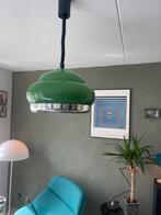 Vintage Groene Hanglamp retro space age, Huis en Inrichting, Lampen | Hanglampen, Ophalen of Verzenden, Gebruikt, Glas, Minder dan 50 cm