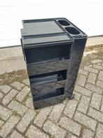 Zwarte kunststof trolley opbergmeubel 40 x 43 x 72 cm, Ophalen, Gebruikt, Onbekend, Nvt