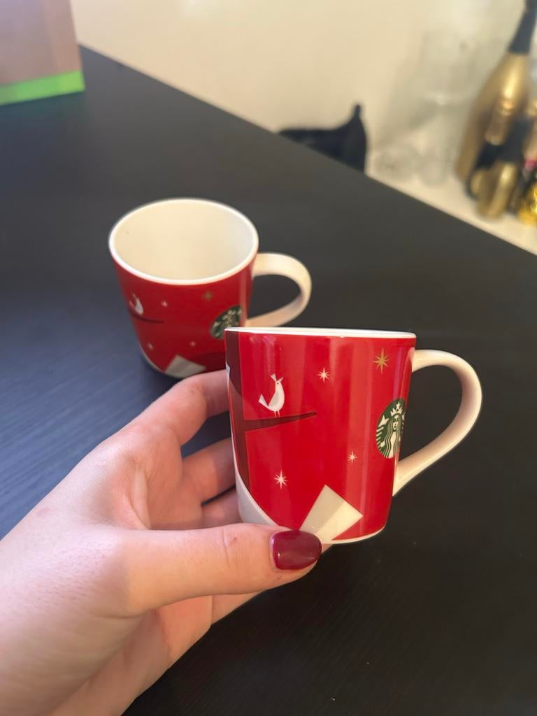 Starbucks Espresso Kopjes - 2 Stuks - 2012, Huis en Inrichting, Keuken | Servies, Gebruikt, Verzenden, Keramiek, Overige stijlen