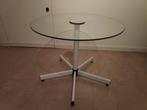 Ikea vintage bijzettafel glas "Tolva" 1987, Huis en Inrichting, Tafels | Bijzettafels, Minder dan 55 cm, Rond, Ophalen, 45 tot 60 cm