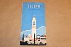 Oude toeristenkaart/uitgave Ticino Zwitserland 1960, 1800 tot 2000, Europa Overig, Ophalen of Verzenden, Landkaart