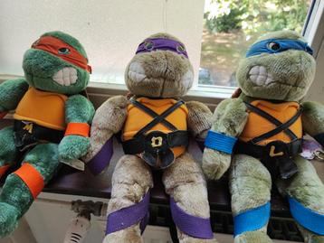 3 Ninja Turtles Knuffels ZGAN vintage 1991 beschikbaar voor biedingen