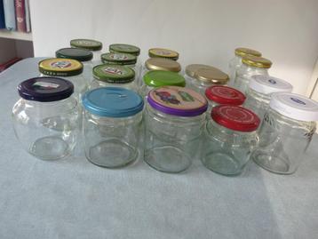 20 glazen potten met schroefdeksel jam-inmaak-bewaar beschikbaar voor biedingen