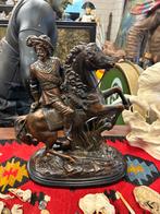 Terracotta Beeld van Ruiter te Paard, Antiek en Kunst, Kunst | Beelden en Houtsnijwerken, Ophalen of Verzenden