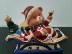 Kerstman arrenslee Kerst theelichthouder NIEUW, Overige materialen, Nieuw, Ophalen of Verzenden, Minder dan 25 cm