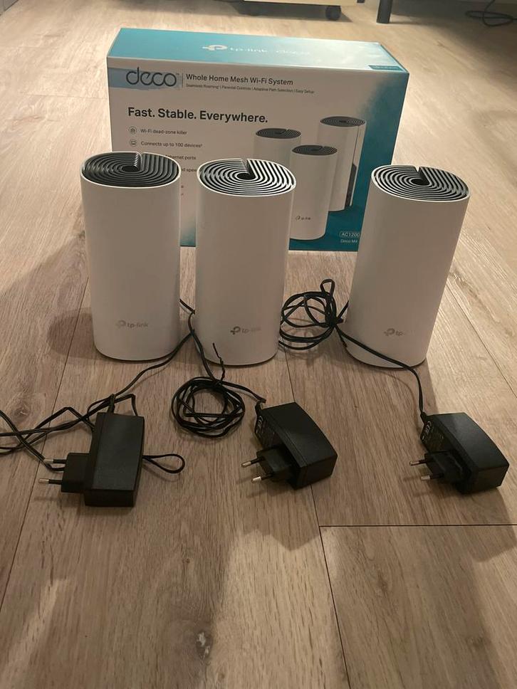 TP-Link Deco M4 Mesh WiFi Systeem (3 stuks), Computers en Software, Routers en Modems, Zo goed als nieuw, Router, Ophalen of Verzenden